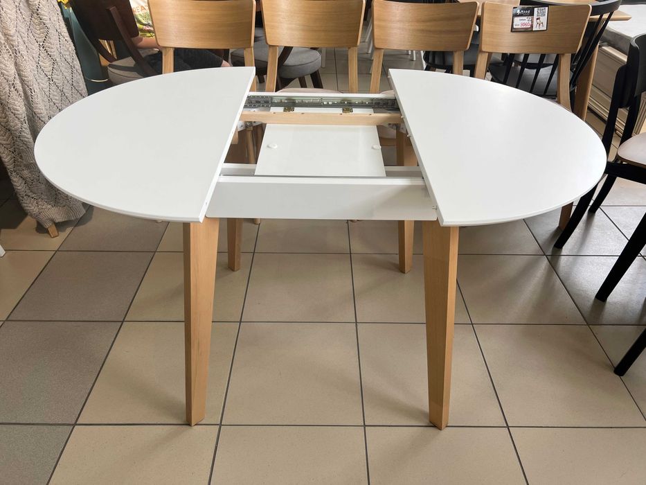 Стіл Марс Д90+30 кухонний круглий розкладний буковий на кухню бук