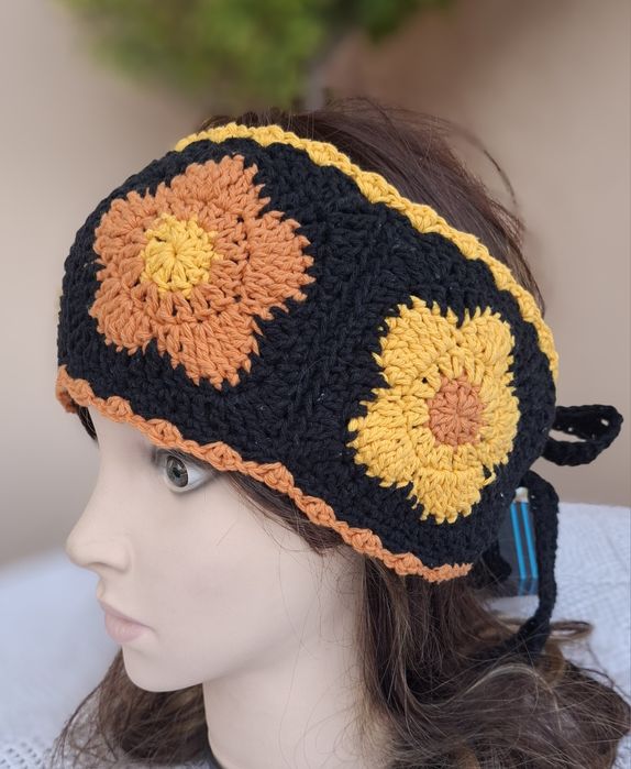 Opaska na głowę , handmade . Bawełna 100%. Nowa