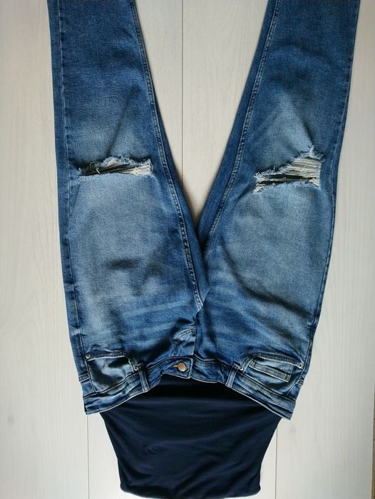 Джинсові штани для вагітних нові denim co 12/40 розмір