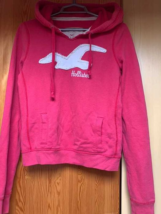 Bluza różowa Hollister M z kapturem