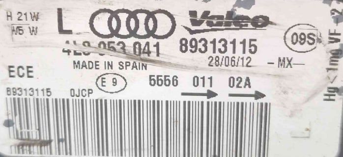 Pisca Frente Esquerdo 89313115 - AUDI Q7