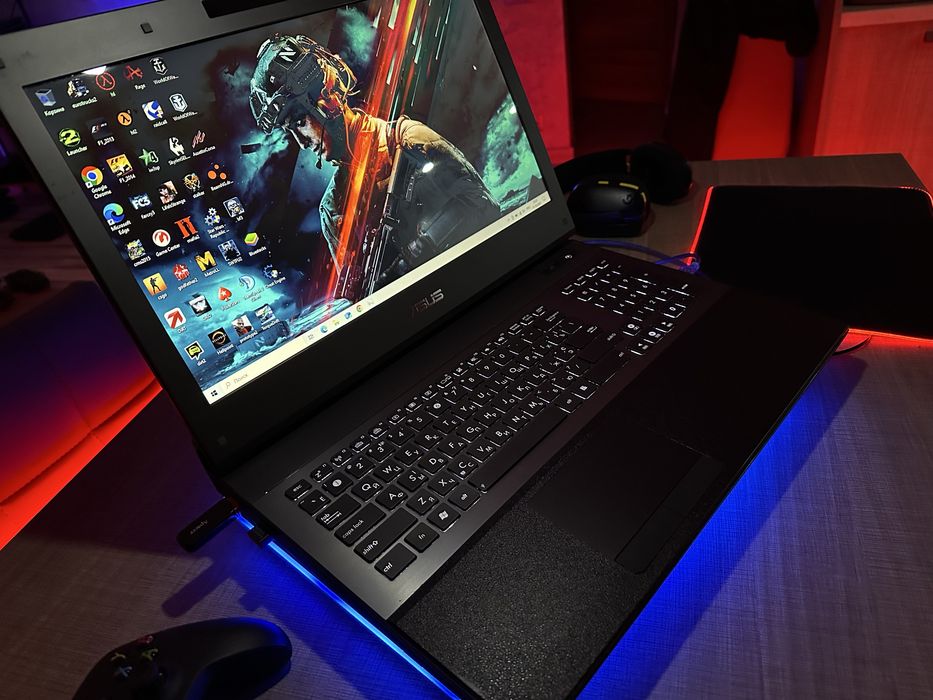 Игровой ноутбук Asus Rog + игровые девайсы!