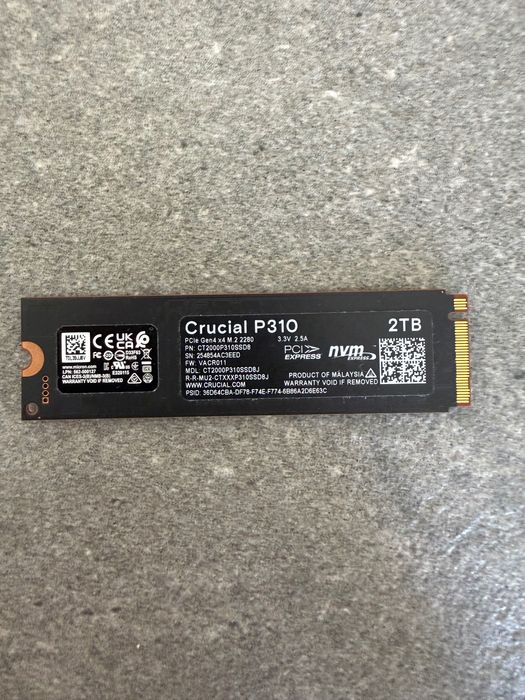 SSD M.2 NVMe 2TB Crucial P310 PCIe Gen4