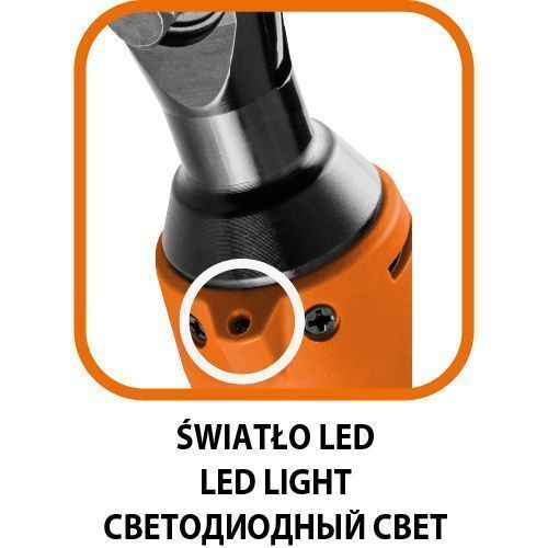 Grzechotka Akumulatorowa Energy+ 18V, 3/8”, Bez Aku, Adapter 1/2"