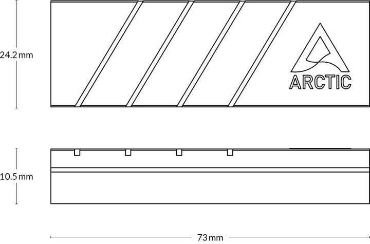 Радиатор Arctic M2 Pro 2280 Cooler для SSD Rev.2