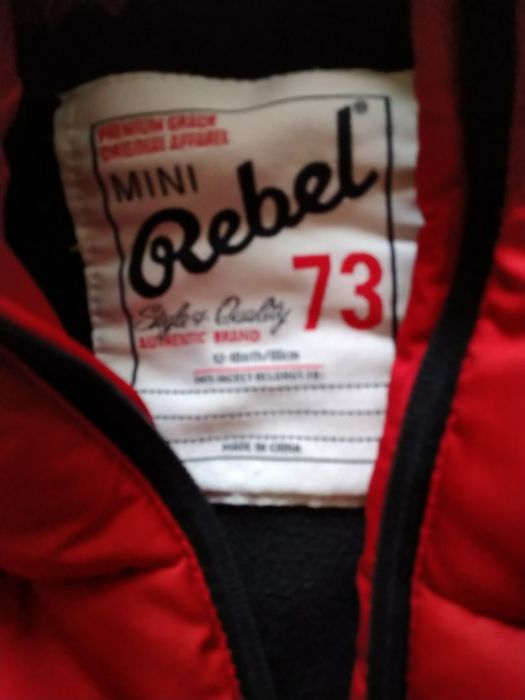 Kurteczka Rebel 74-80 cm czerwona