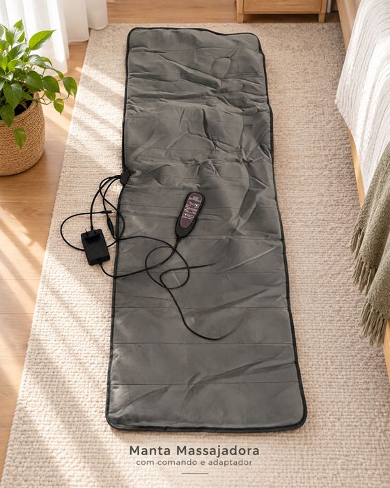 Manta Massajadora Elétrica Corpo Inteiro HS-D1 com Calor e Comando