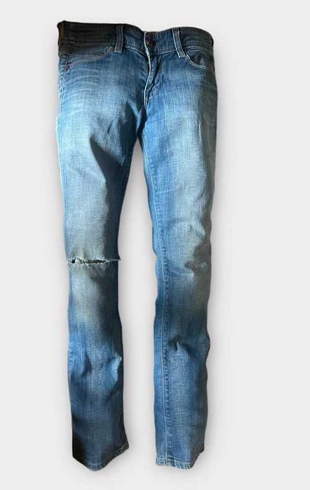 Levis damskie jeansy,spodnie z rozdarciami model 571 slim fit
