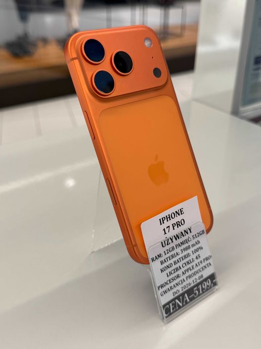 iPhone 17 Pro 512GB Bat 100% Topcase Vivo *Raty 0%