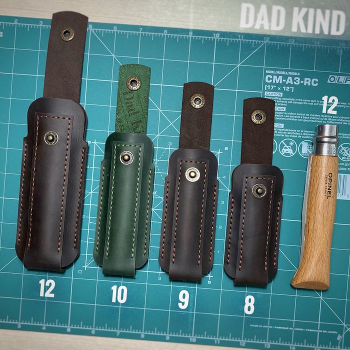 Чохол зі шкіри на ніж Опинель Opinel 7, 8, 9, 10, 12, 13 ручна робота