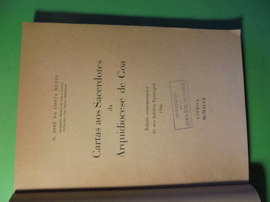 Nunes (D.José da Costa);Cartas aos Sacerdotes da Arquidiocese de Goa