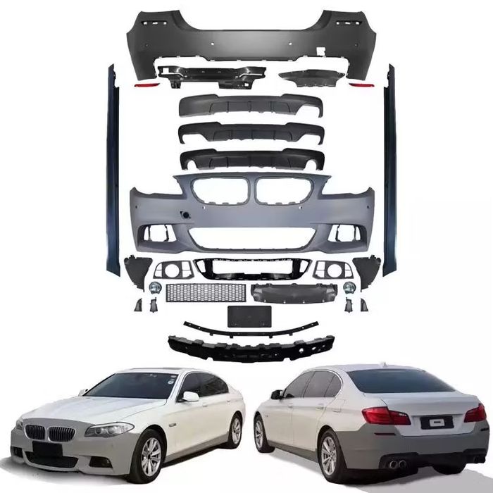 KIT COMPLETO PARACHOQUES PÁRA-CHOQUES FRONTAL + TRASEIRO + EMBALADEIRAS  BMW SÉRIE 5 F10 CARRO F11 CARRINHA PACK M  COM TODOS OS ACESSÓRIOS NOVO CAIXA