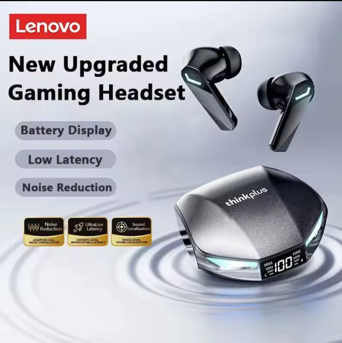 Lenovo XT53 блютуз навушники чорні та білі