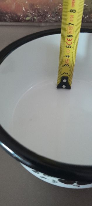 Rondelek,garnuszek emaliowany,nowy