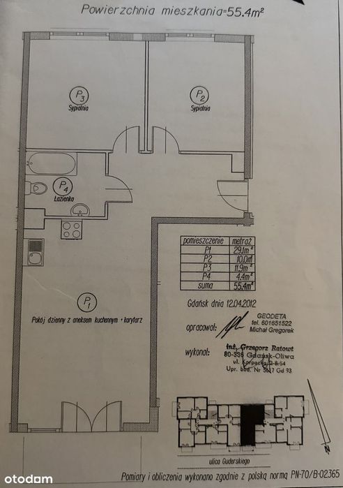 3 pokoje | 55,4 m² | Miejsce postojowe i komórka lokatorska w cenie