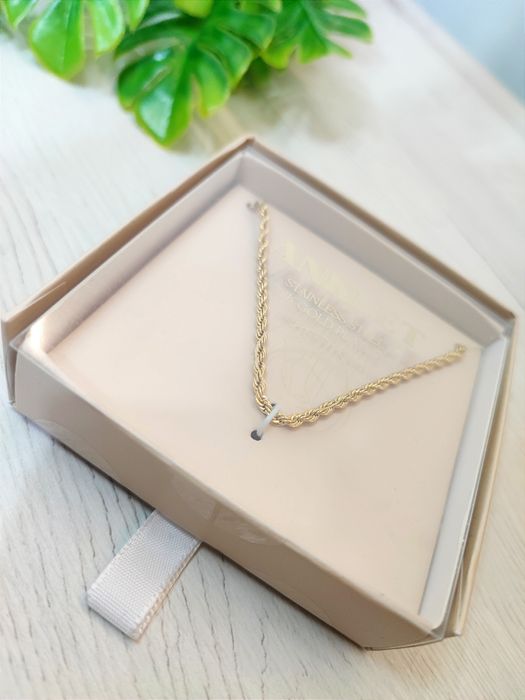 Pulseira de tornozelo em aço inoxidável Gold Plated