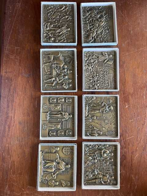 Coleção completa de medalhas "Série Histórica" - Cabral Antunes, Veríssimo Serrão