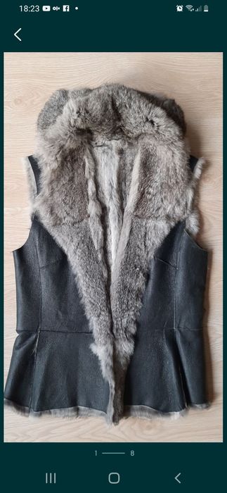 Futro naturalne dwustronna kamizelka, r.38