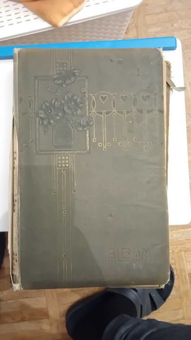 stary secesyjny album na zdjęcia pocztówki podpis Milicz 1931