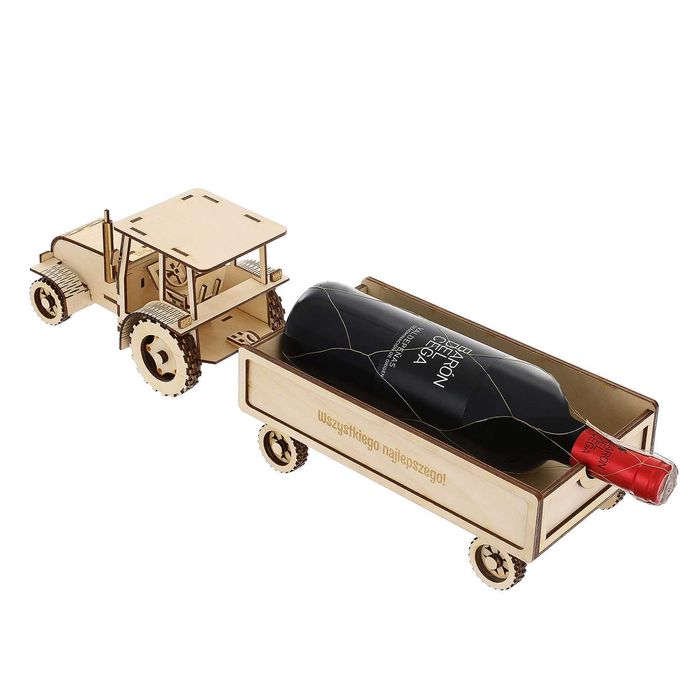 Traktor Ciągnik Z Przyczepą Na Alkohol Rolnik Wódowóz Z Grawerem