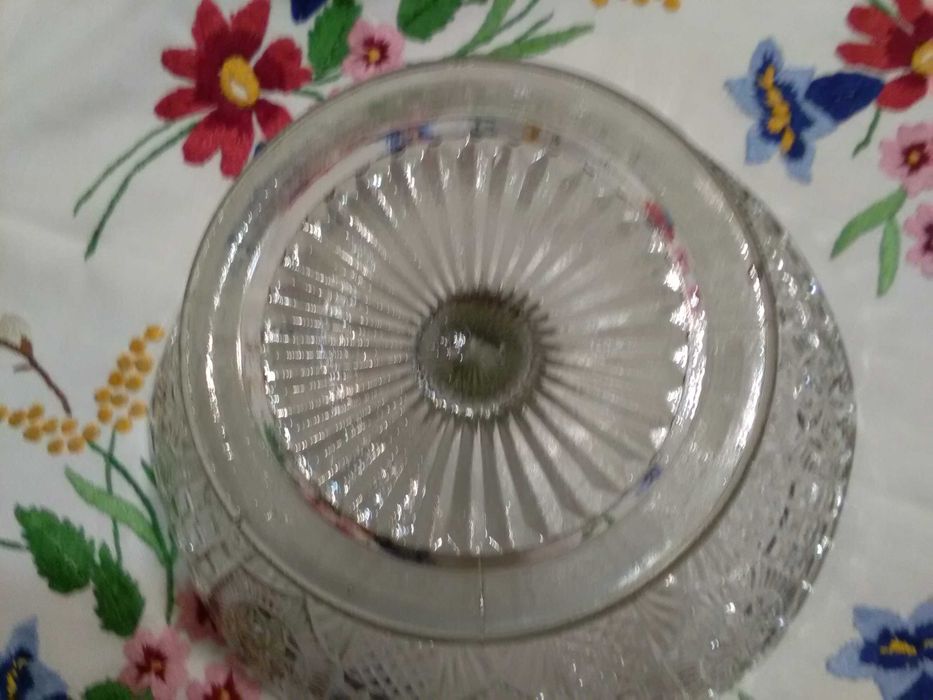 Ваза на ножке стекло 50 е годы СССР