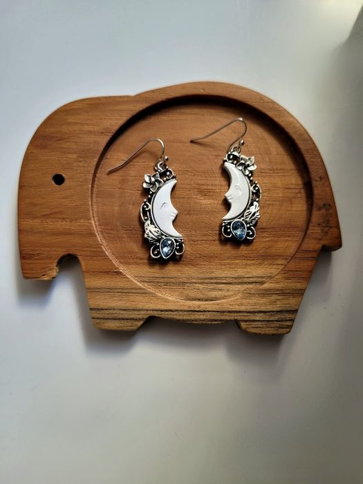 Kolczyki słowiańskie boho etniczne księżyce moon slavic etnic earrings