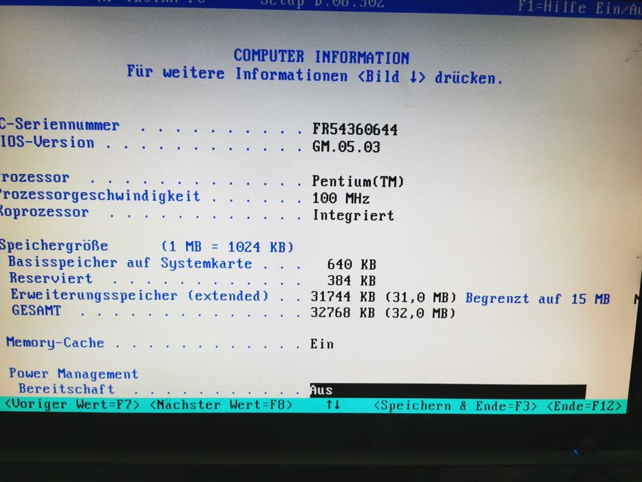 Stary komputer hp Vectra Xm pentium 100