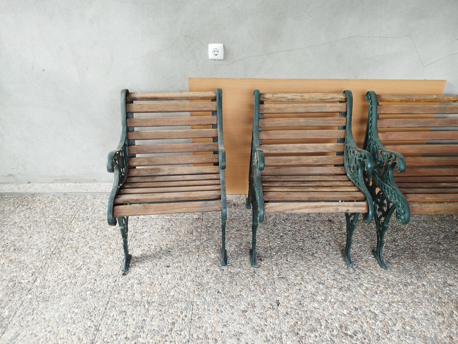 Moveis jardim Madeira e alumínio