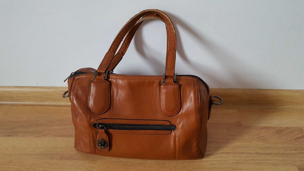 Torebka torba w stylu PRL skóra eko pojemna, wymiary 33x20x23 cm