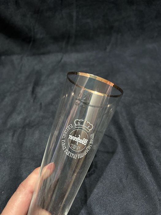 Szklanka Warsteiner 0,2l na nóżce – kolekcjonerska, wysokość 20 cm