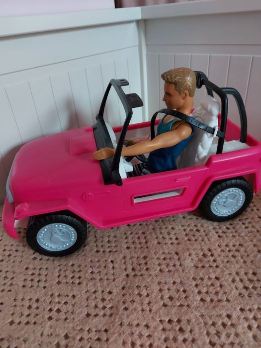 Barbie plażowy samochód terenowy auto jeep ken - gratis lalka barbie