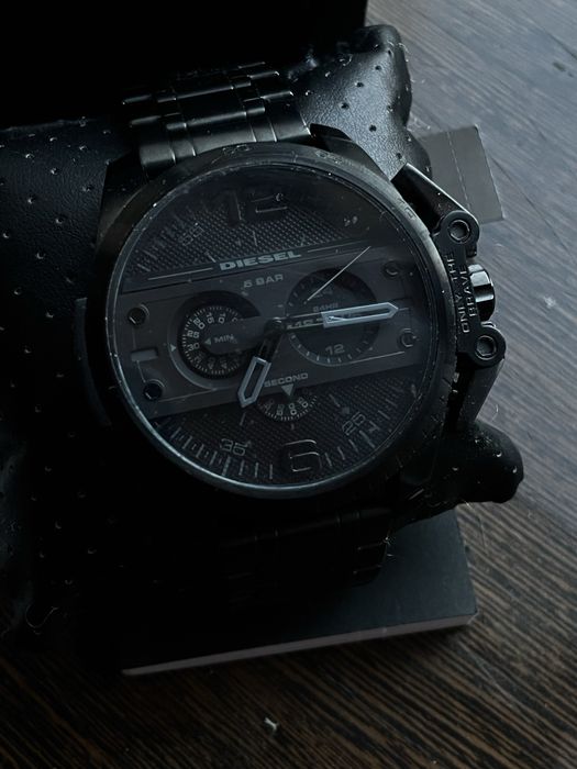 -60% Diesel DZ4362 годинник часы черные чорний mega chief хронограф