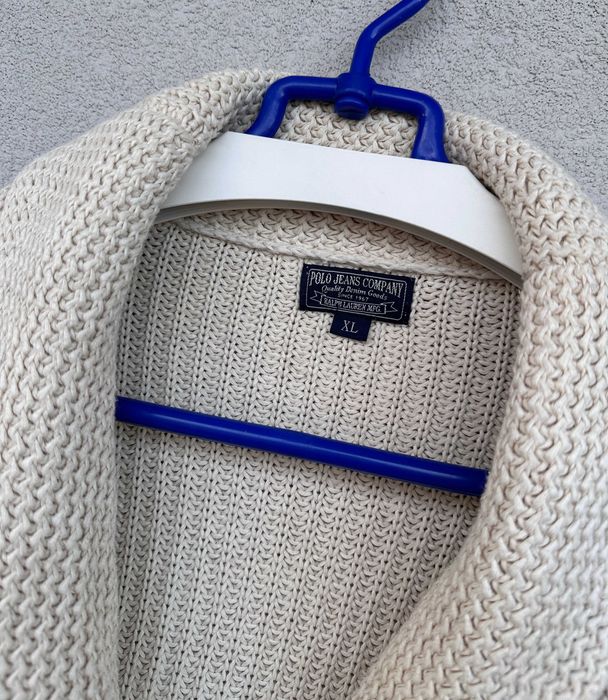 Kardigan męski RALPH LAUREN Polo Jeans vintage sweter r. XL