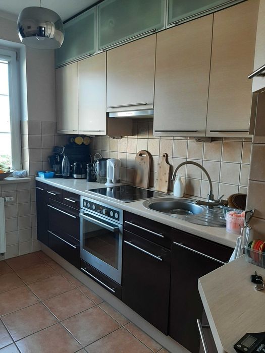 Meble kuchenne kremowo brązowe