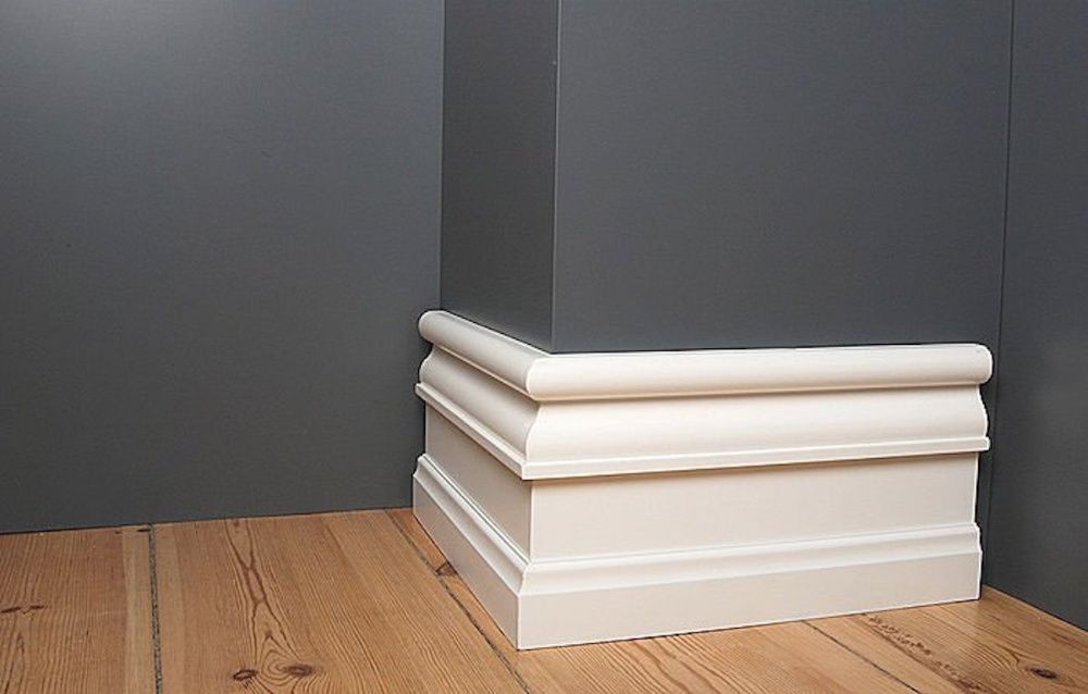 Установка плинтуса цена от 90, монтаж МДФ, дюрополимер, полиуретан