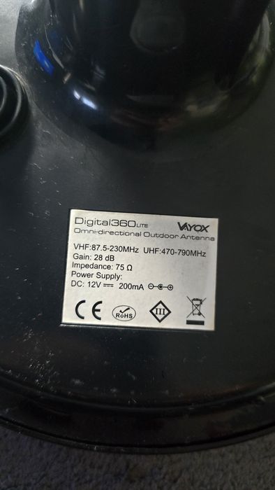 Antena dookólna Vayox Digital360 Lite VA0039.