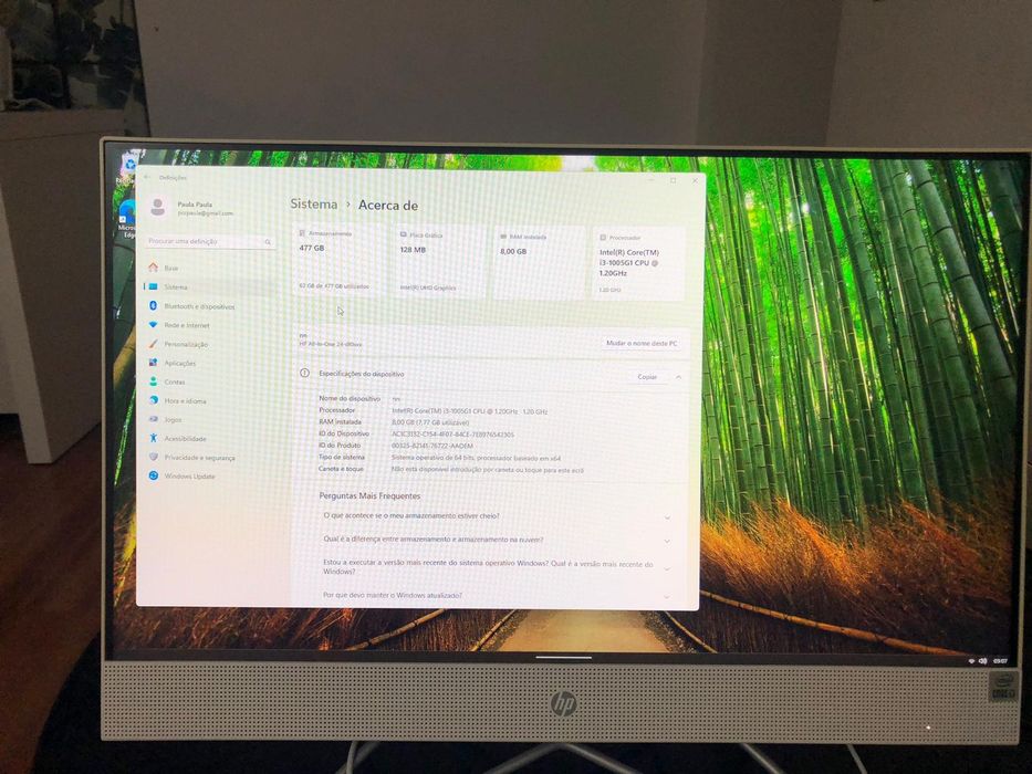 Computador HP sem uso.