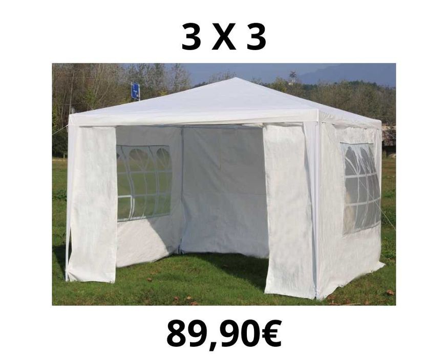(NOVO) Tendas Jardim 3x3 3x6 3x9 • Festa Eventos Exterior C/ Laterais
