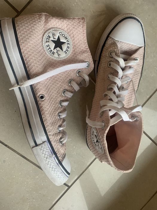 Converse sportowe buty, trampki za kostkę, brudny róż  r. 39,5