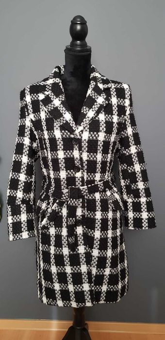 Płaszcz w kratkę S Fionella