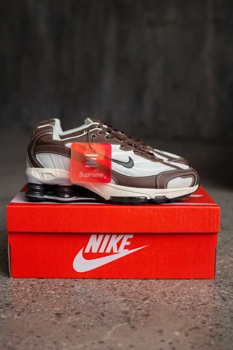 Мужские кроссовки Nike Shox Ride 2 "White/Brown" Размеры 41-45