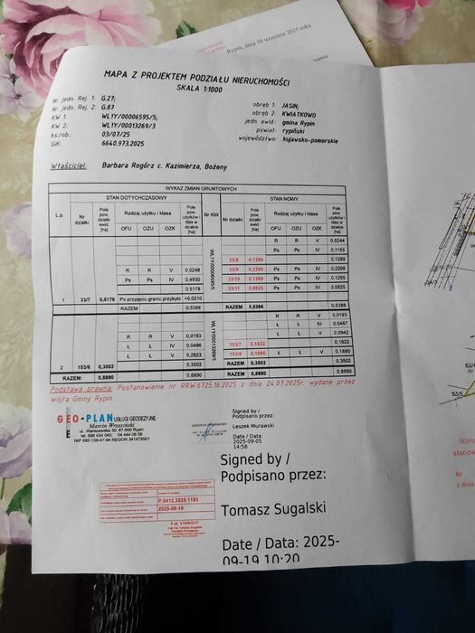 Działka budowlana Jasin