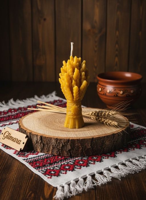 Свічки ручної роботи з натурального бджолиного воску