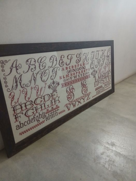 Quadro bordado a ponto de cruz