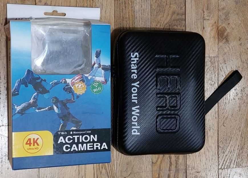 Kamera sportowa Action 4k z osprzętem