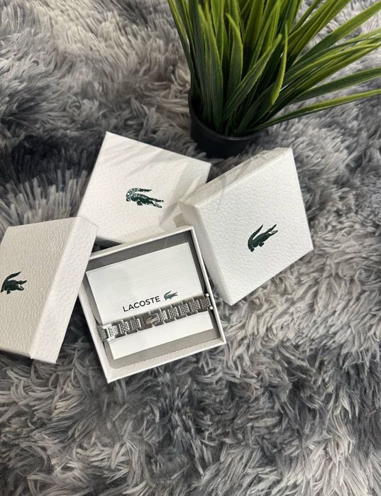 Браслет Lacoste| металевий,срібний
