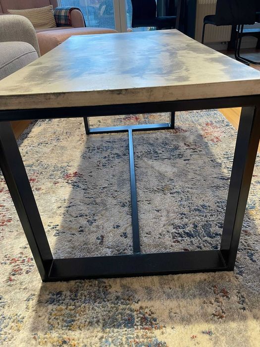 Stolik z blatem betonowym Inral 100cm x 50 cm x 49cm