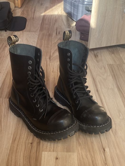 Glany steel buty ze skóry