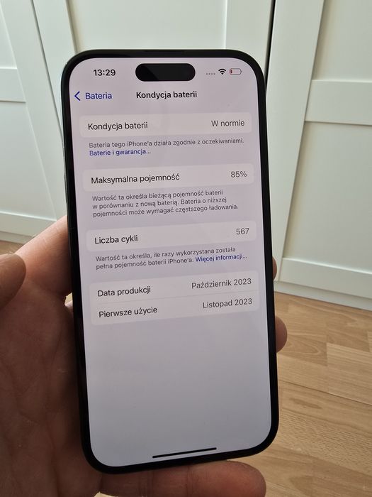 Iphone 15 | 128gb | 85% czarny stan igła