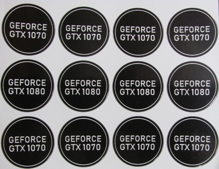 Наклейки на кулера видеокарт GTX 1060 GTX 1070 GTX 1080